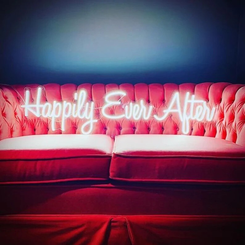 Happily Ever After Neon Sign Wedding Reception image 1