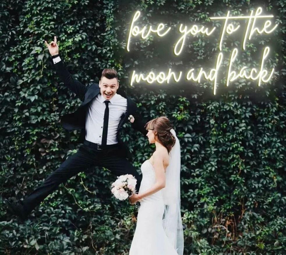 Love You to the Moon and Back Neon Sign image 3