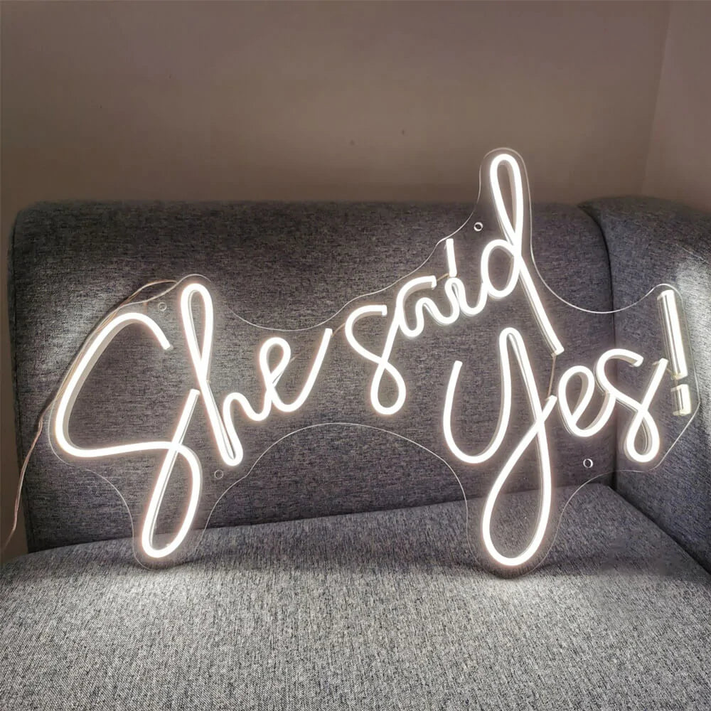 Wedding neon sign She Said Yes image 2
