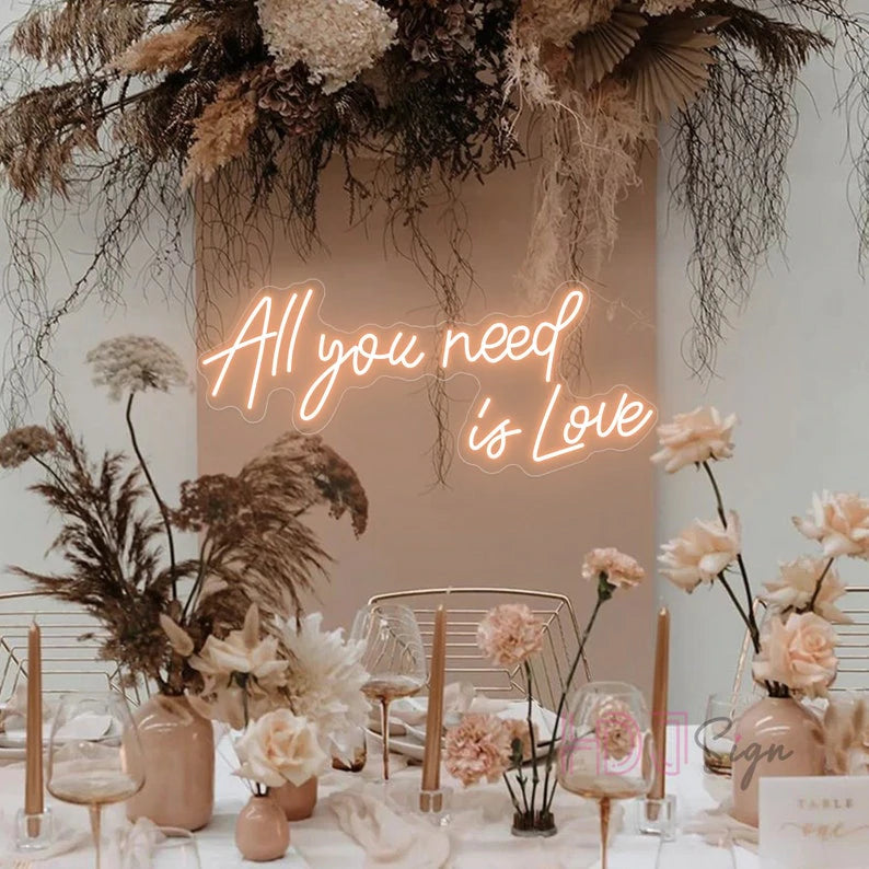 All you need is Love Neon Wedding Sign image 0