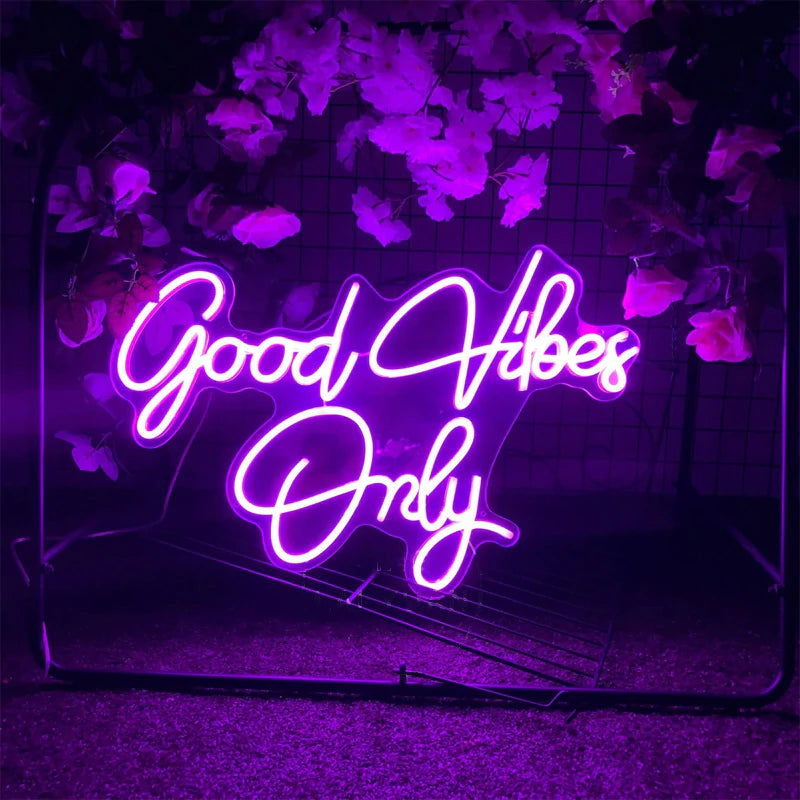 Good Vibes Only Neon Sign image 0