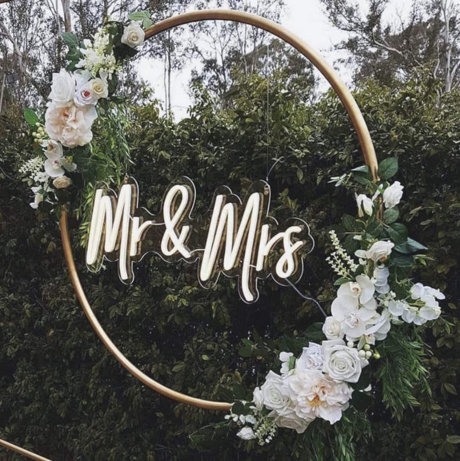 Mr and Mrs Wedding Neon Sign image 1