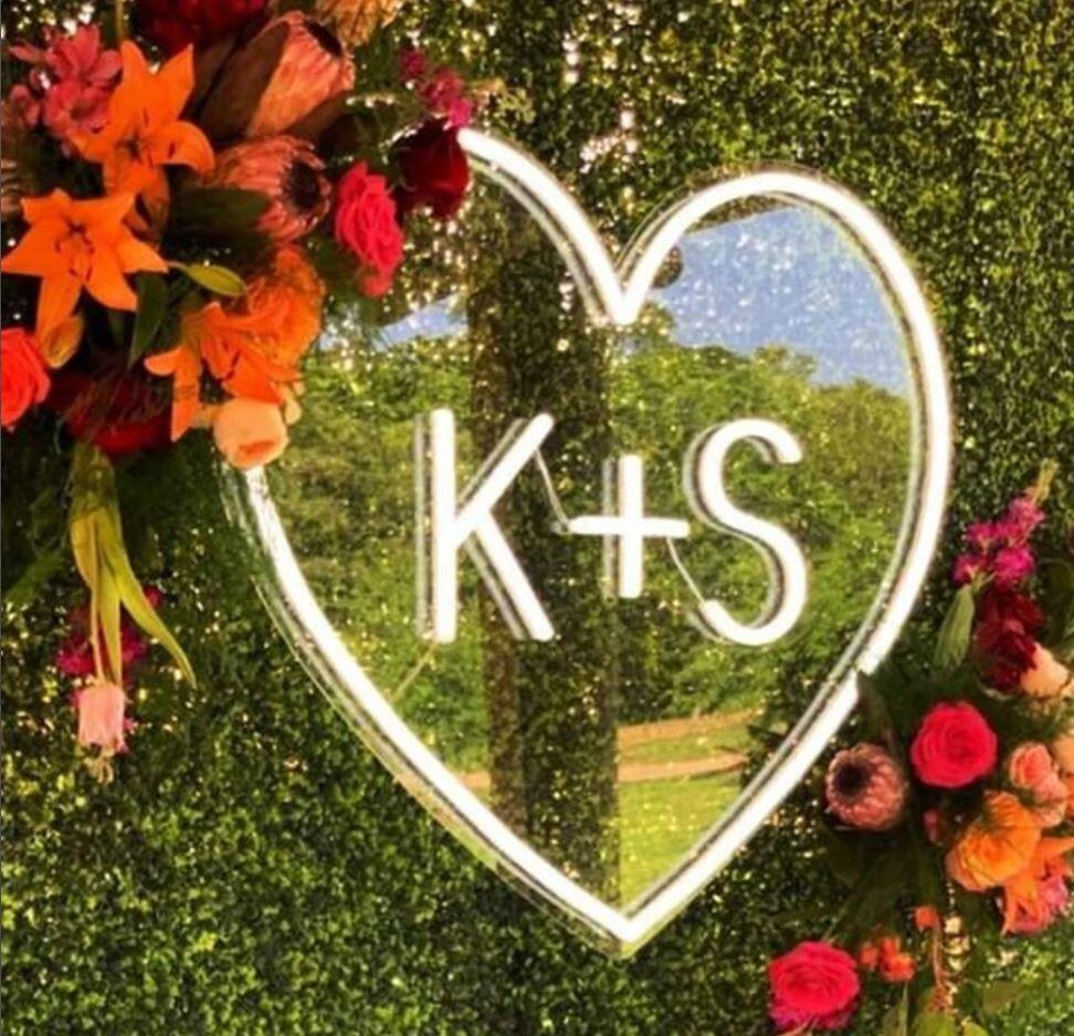 Wedding Heart Neon Sign with Initials image 3