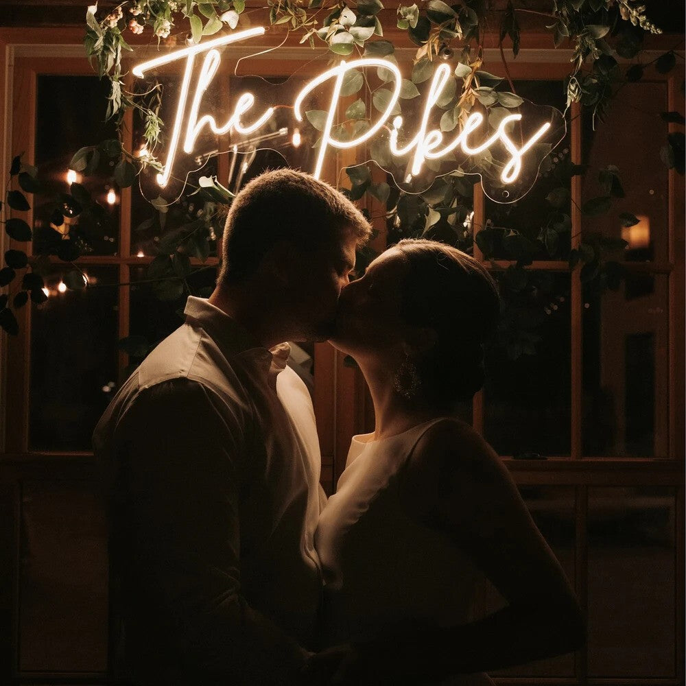 Last Name Neon Sign for Wedding image 1