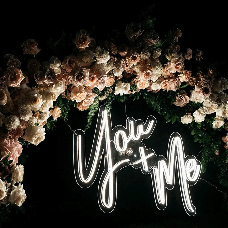 You+Me Neon Wedding Sign image 0