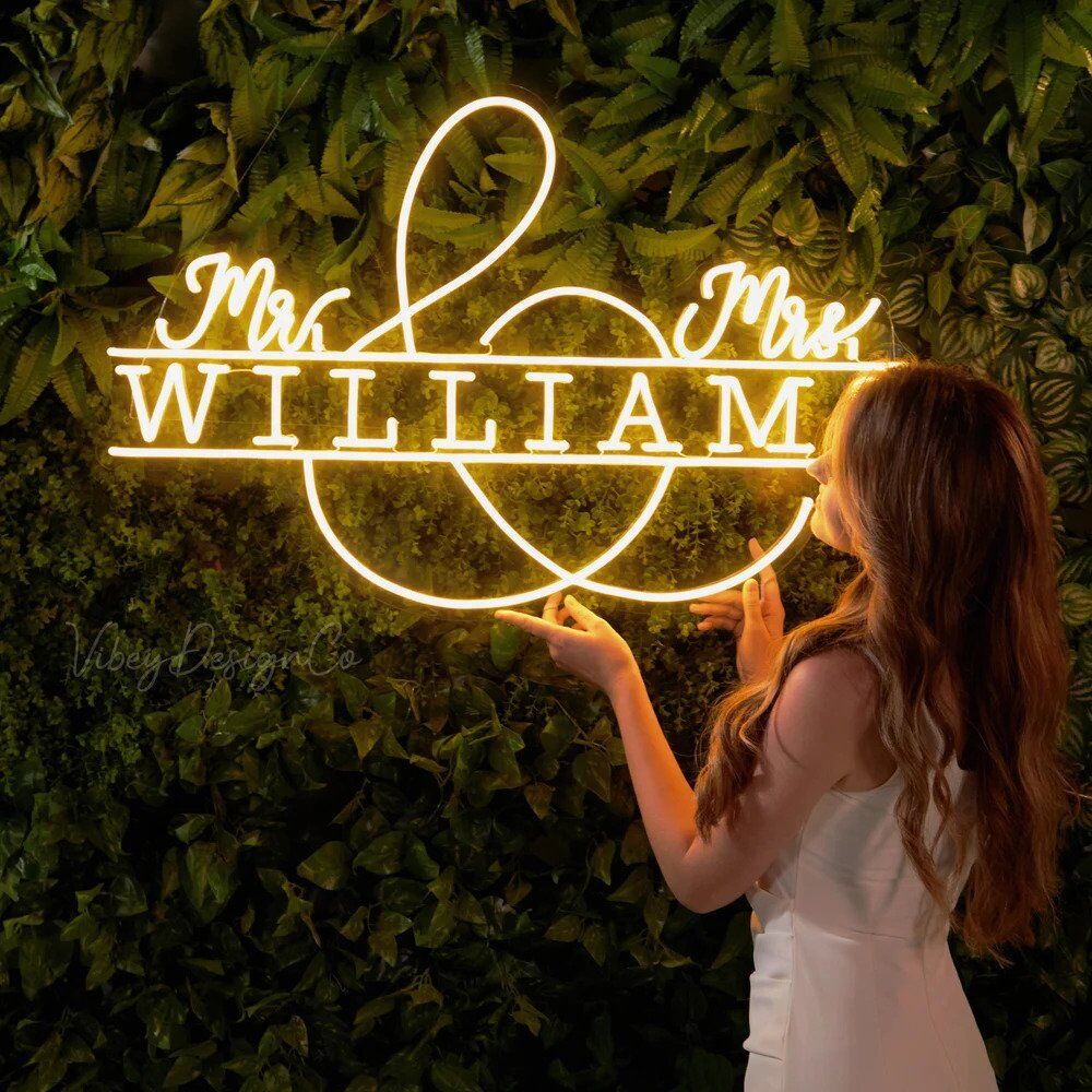 Mr. & Mrs. Last Name Neon Sign image 0