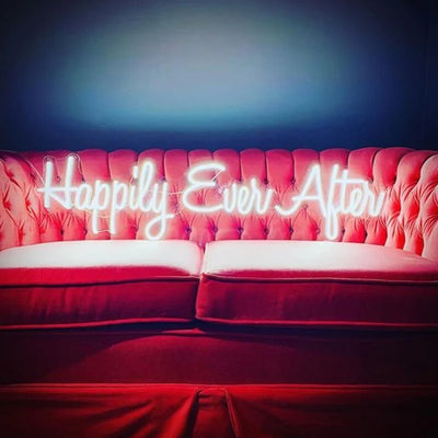 Happily Ever After Neon Sign Wedding Reception image 1