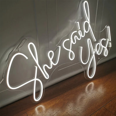 Wedding neon sign She Said Yes image 3