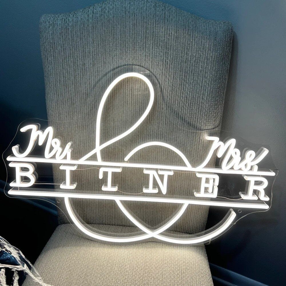Mr. & Mrs. Last Name Neon Sign image 3