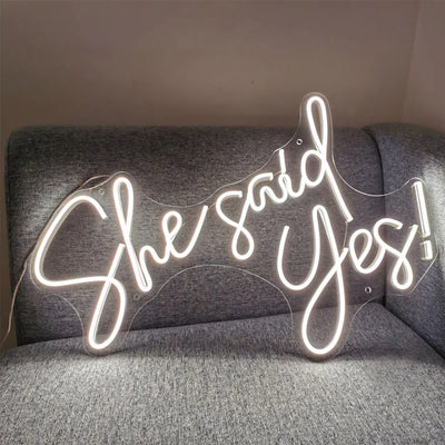 Wedding neon sign She Said Yes image 2