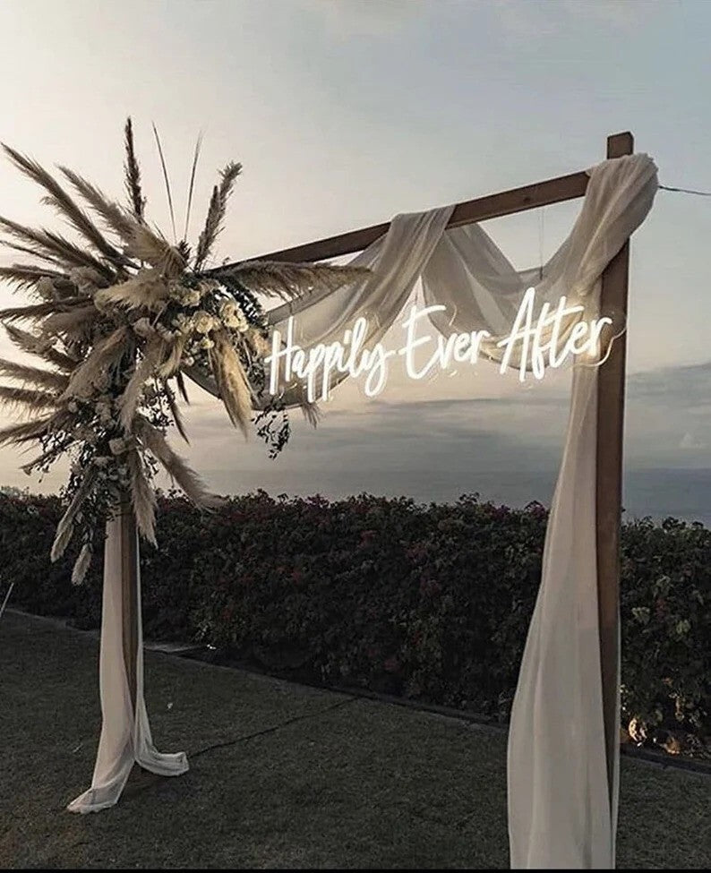 Happily Ever After Neon Sign Wedding Reception image 0