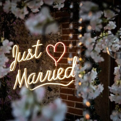 Just Married Wedding Neon Sign image 1