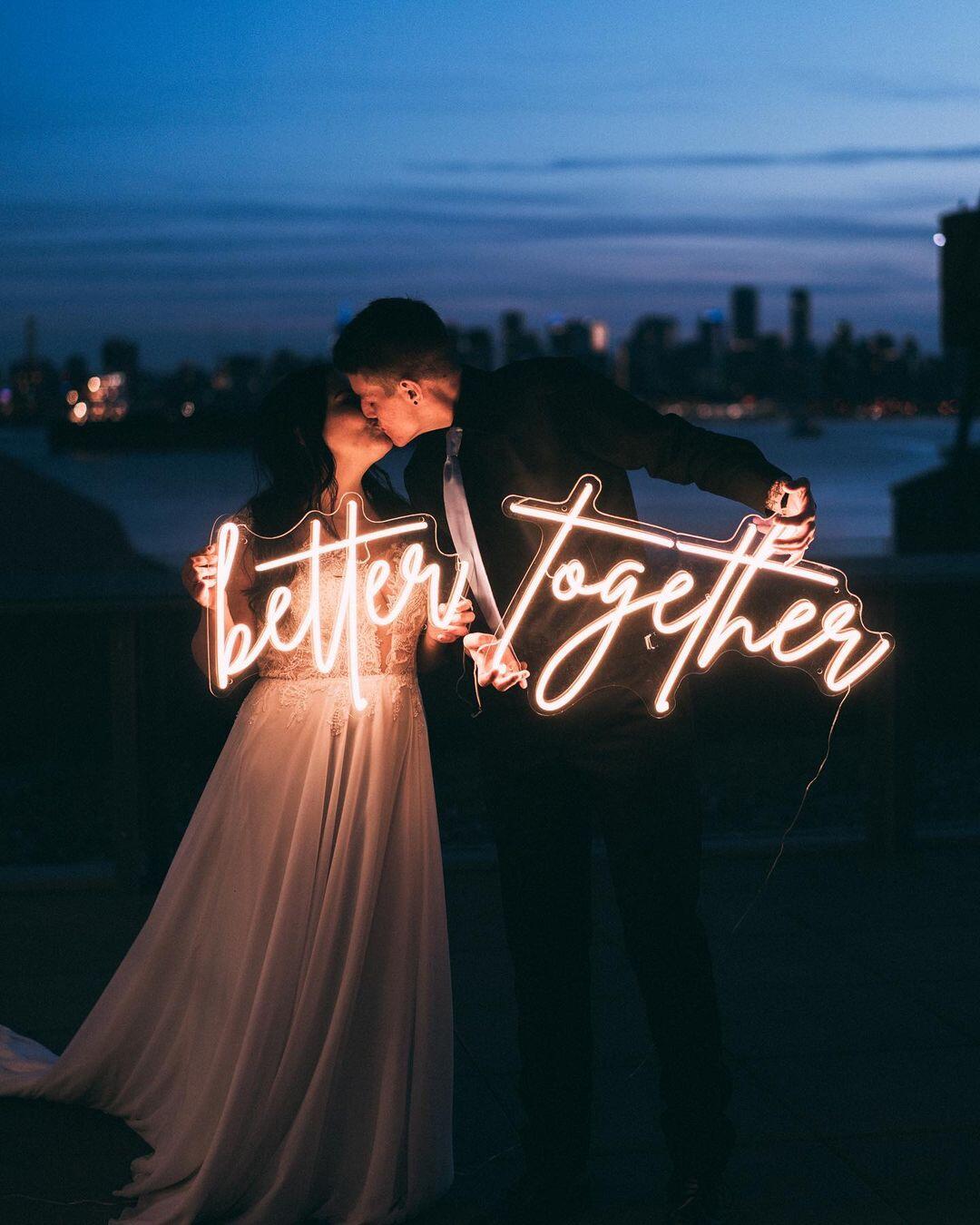 Better Together Wedding Neon Sign image 1