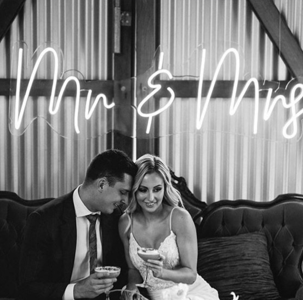 Mr and Mrs Wedding Neon Sign image 2