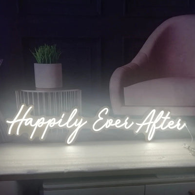 Happily Ever After Neon Sign Wedding Reception image 3