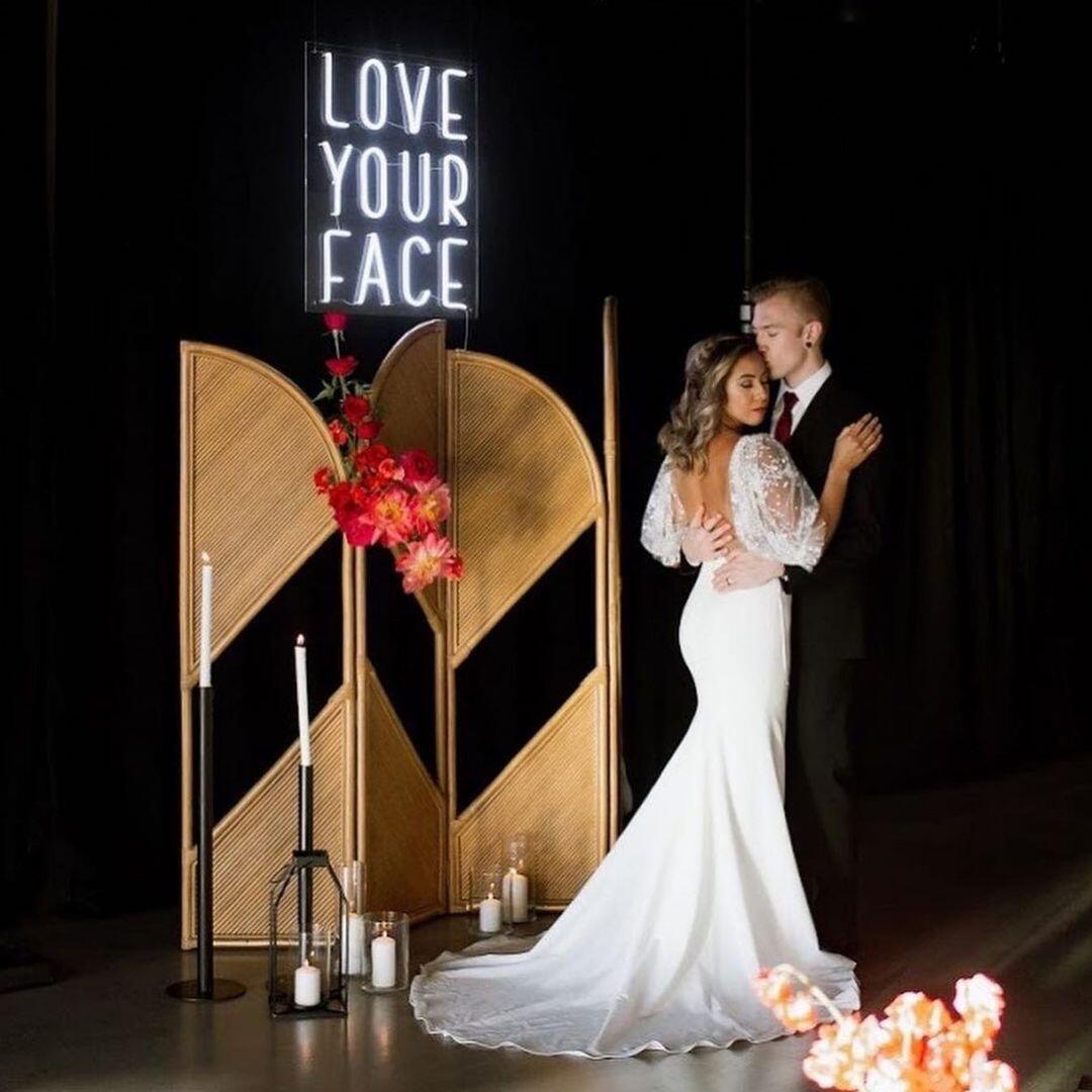 Love Your Face Wedding Neon Sign image 0