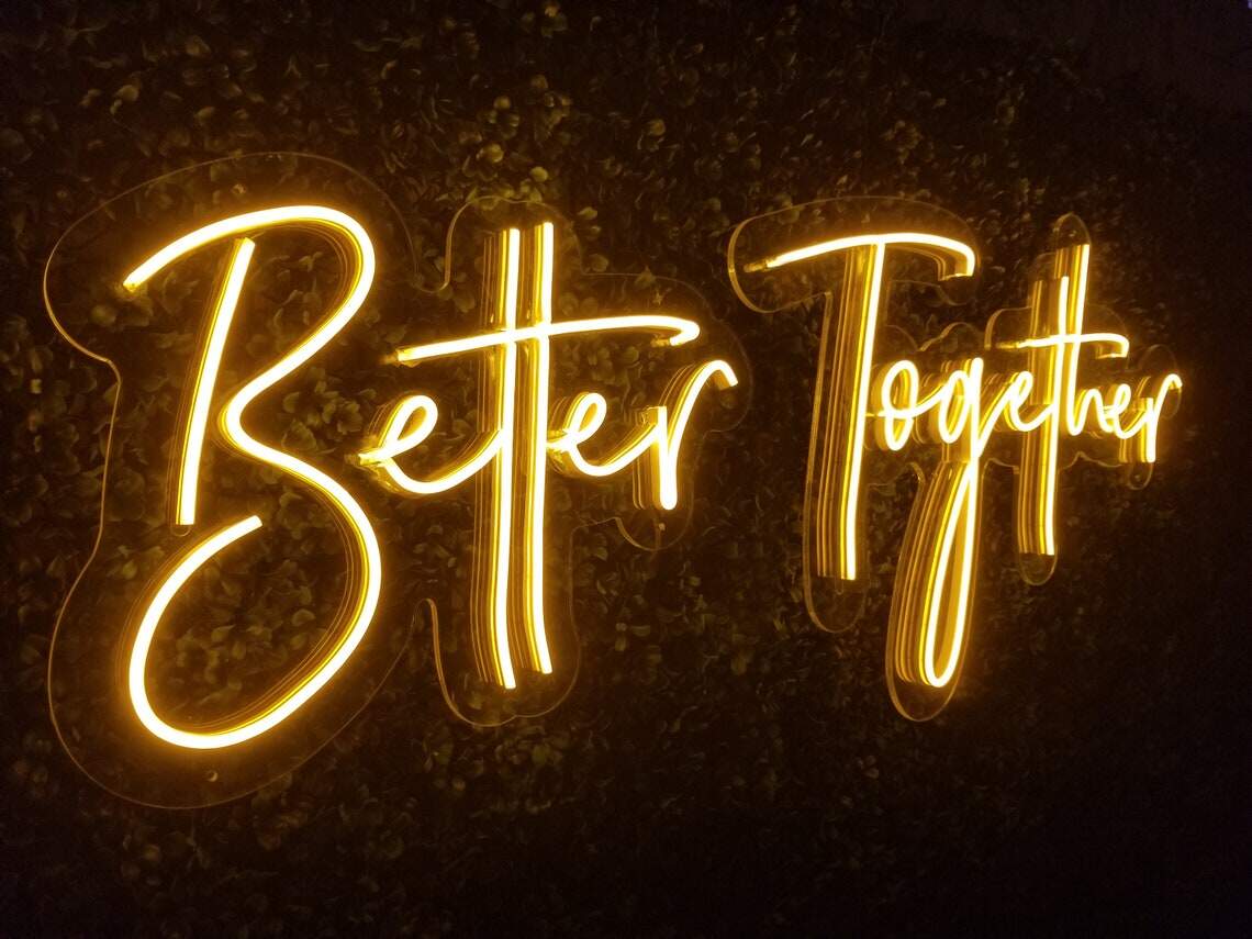 Better Together Wedding Neon Sign image 3