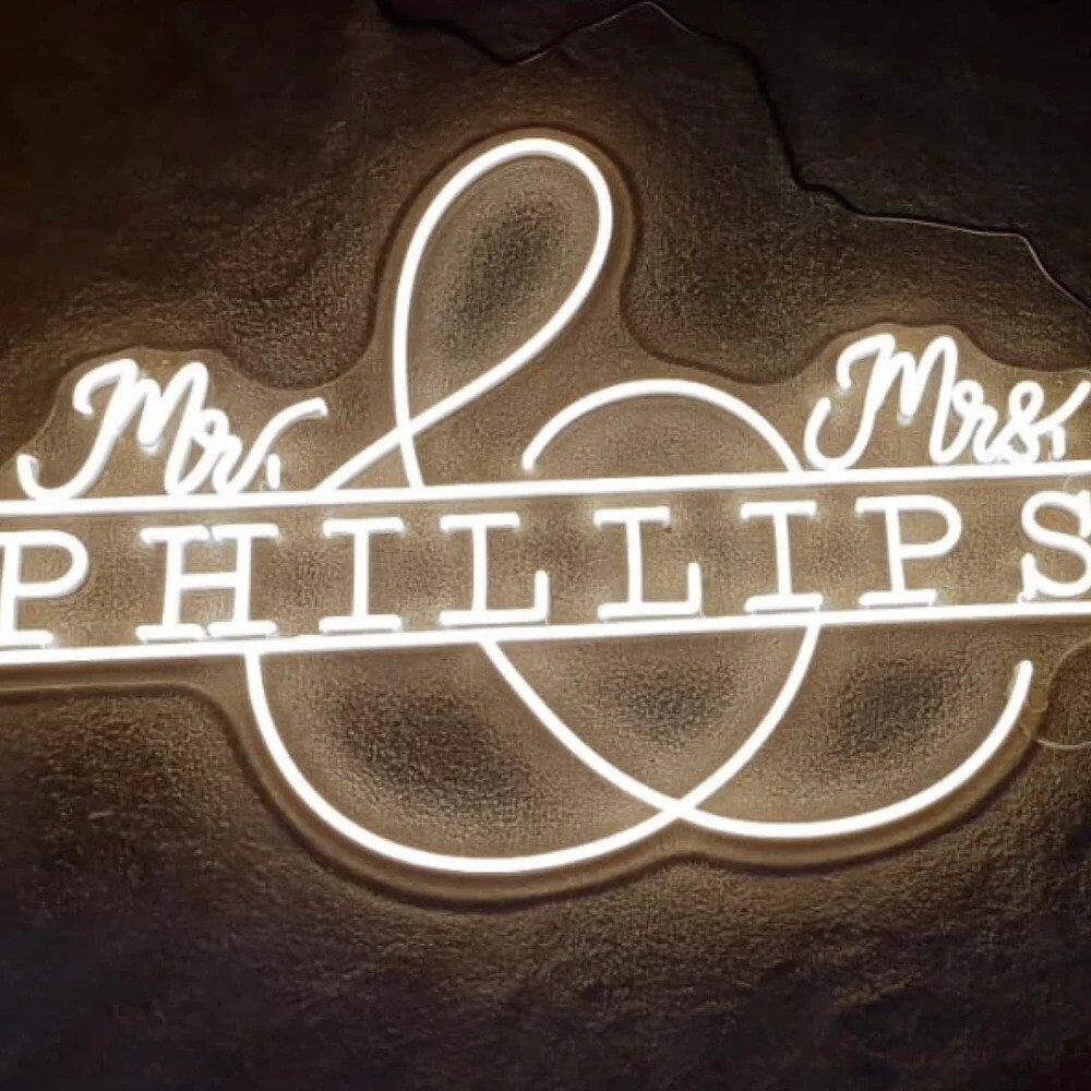 Mr. & Mrs. Last Name Neon Sign image 1