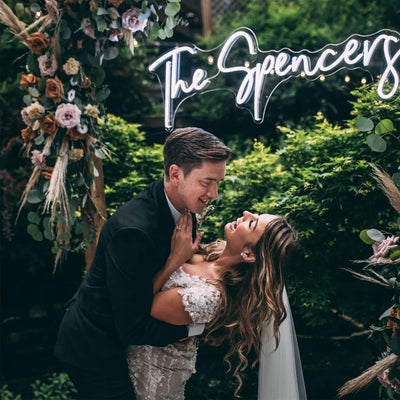 Custom Neon Wedding Sign Last Name image 0