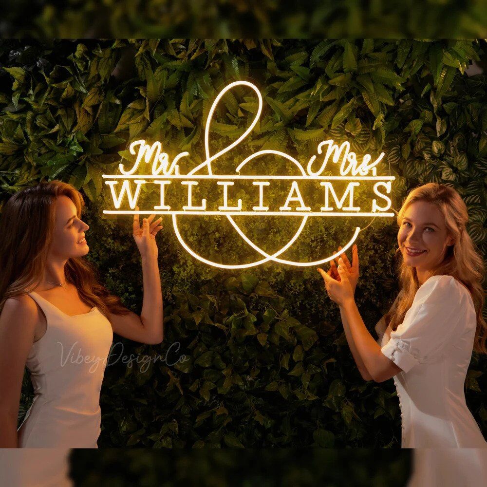 Mr. & Mrs. Last Name Neon Sign image 2