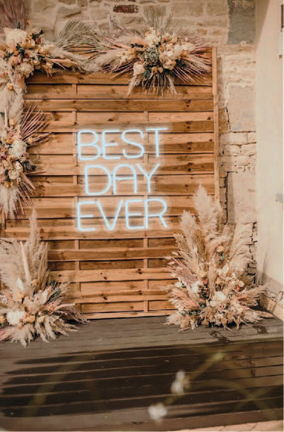 Best Day Ever Wedding Sign image 1